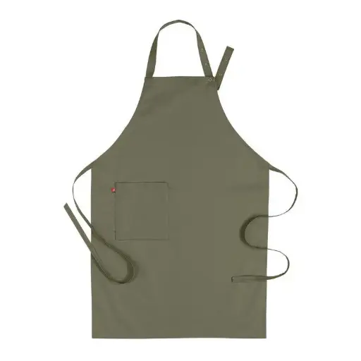 [4579-262-086-ONE] Bib apron (Olivegrön) 