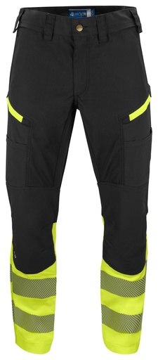 6528 SERVICE PANT STRETCH EN ISO 20471 CLASS 1 (Yellow/Black)