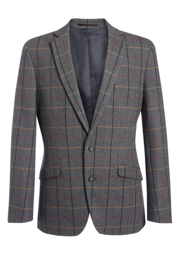 Quebec Slim Fit Tweed Jacket (Grey/Brown)