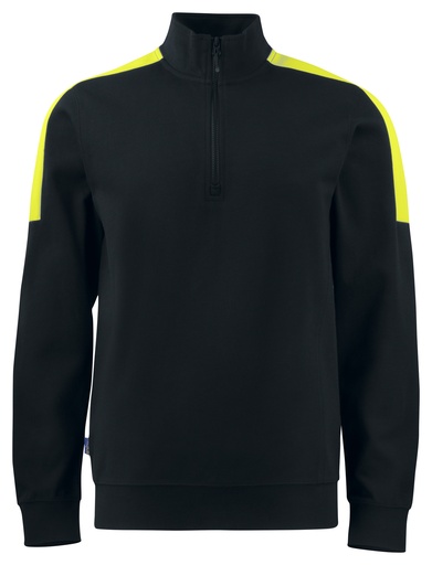 2128 Sweatshirt 1/2 Zip Black/Yellow