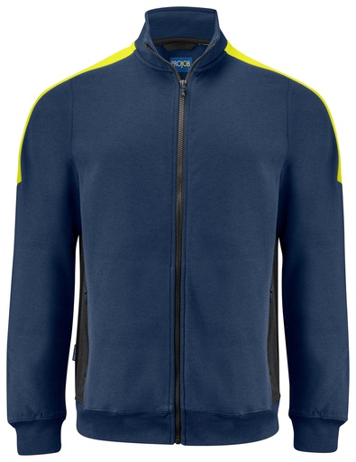 2129 Sweatshirt Full Zip Navy/Yellow