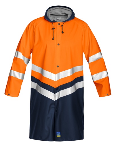 6403 Rainjacket HV Orange/Grey CL.3