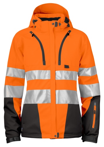 6424 Padded Jacket Lady HV Orange/Black