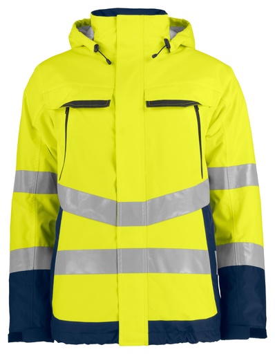 6441 Padded Functional Jacket HV Yellow/Navy 