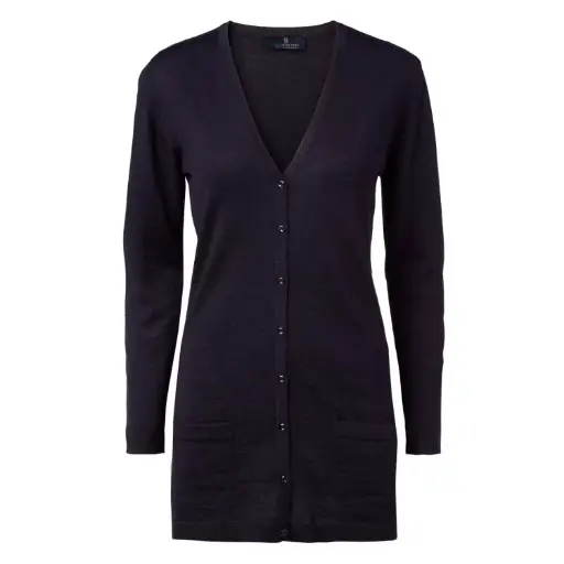 Copenhagen W Cardigan V Neck Buttons Tubular Long-Navy