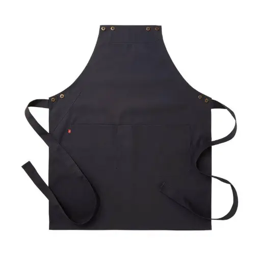 [4078-282-010-ONE] Bib apron (Dökkgrá)