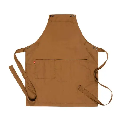 [4078-282-022-ONE] Bib apron (Nougat)