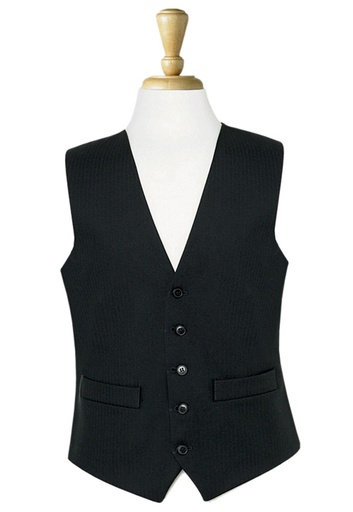Black Herringbone Waistcoat-Black h/b