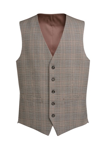 Emilio Check Waistcoat-Grey Check