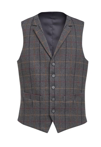 Rockwood Tweed Waistcoat-Grey/Brown