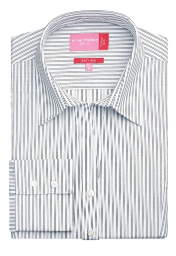 Perano Ladies' L/S Blouse-White/grey