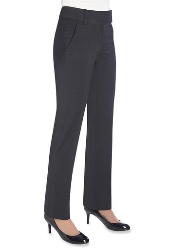 Genoa Tailored Leg Trouser-Charcoal
