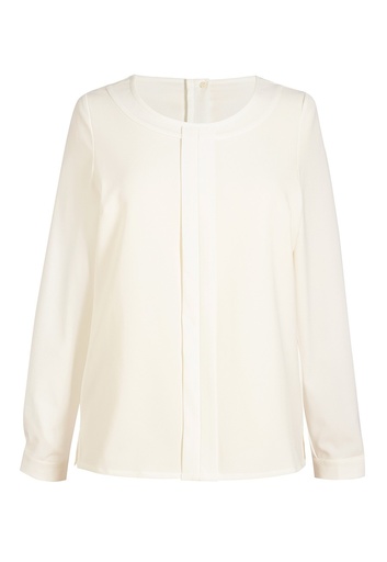 Riola L/S Crepe Blouse-Cream