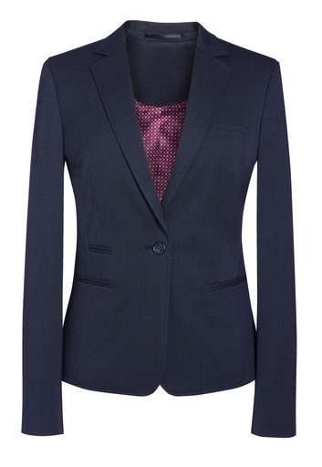 Ariel Slim Fit Jacket-Navy P/Dot