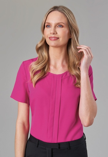 Verona S/S Crepe Blouse-Royal Blue