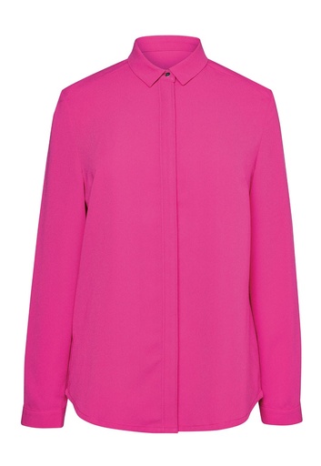 DISC Firenze L/S Crepe Blouse-Fuchsia