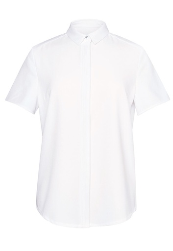 DISC Siena S/S Crepe Blouse-White