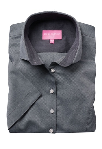 Victoria Ladies' S/S Blouse-Grey
