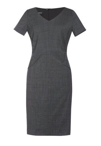 Diamante Dress-Grey Check