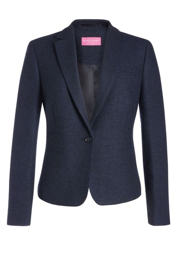 Montreal Slim Fit Tweed Jacket-Navy H/B