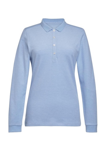 Anna L/S Polo Shirt-Sky Marl