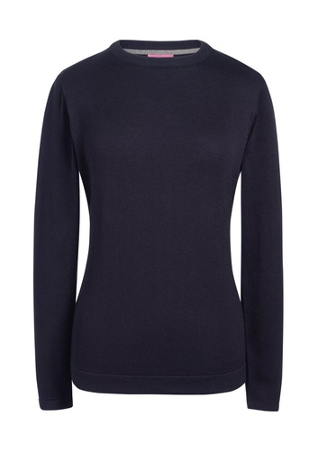 Helena Crew Neck Jumper-Navy