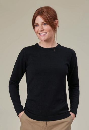 Helena Crew Neck Jumper-Black
