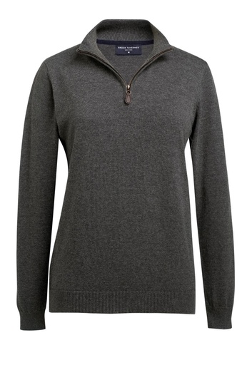 Taylor 1/4 Zip Jumper-Charcoal
