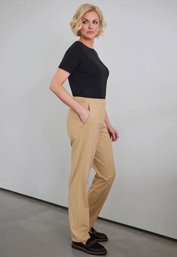 Eleanor Slim Leg Trouser-Sand