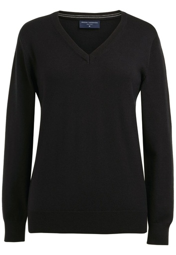 Riga V Neck Jumper-Black