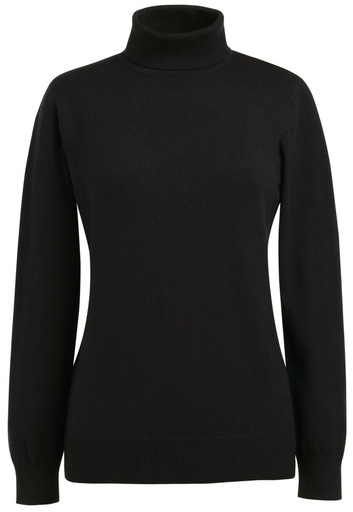 Athens Roll Neck Jumper-Black