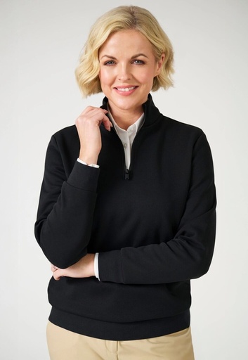Stamford 1/4 Zip Sweatshirt-Black