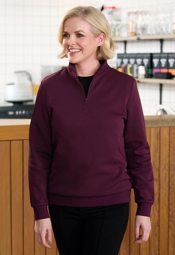 Stamford 1/4 Zip Sweatshirt-Burgundy