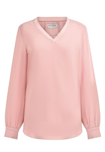 Como L/S Crepe Blouse-Pink