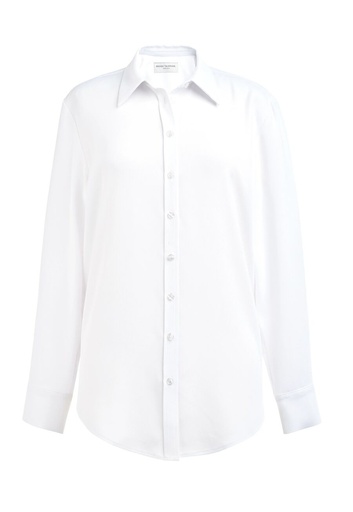 NEW Bergamo L/S Crepe Blouse-White