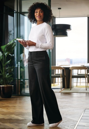Cora Wide Leg Trouser-Char P/Dot