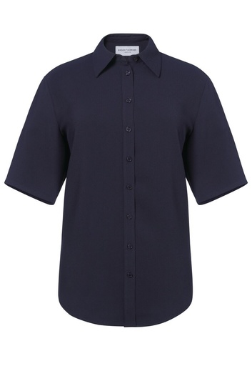 Garda S/S Crepe Blouse-Navy