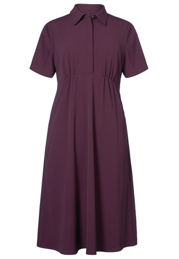 Gemini Shirt Dress S/S-Burgundy