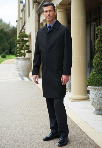 Whipcord Raincoat-Black