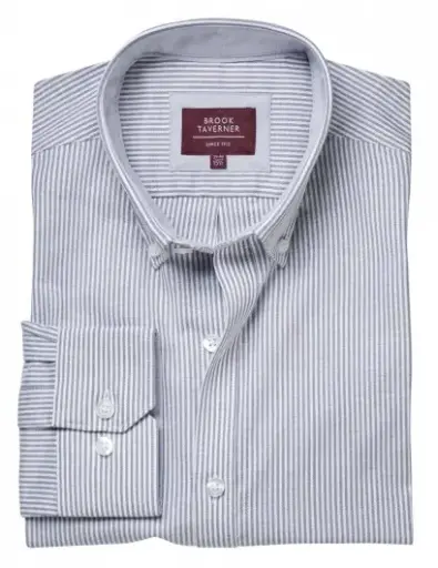 Lawrence Men's L/S Shirt-Grey Strp.