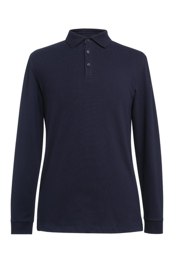 Frederick L/S Polo Shirt-Navy