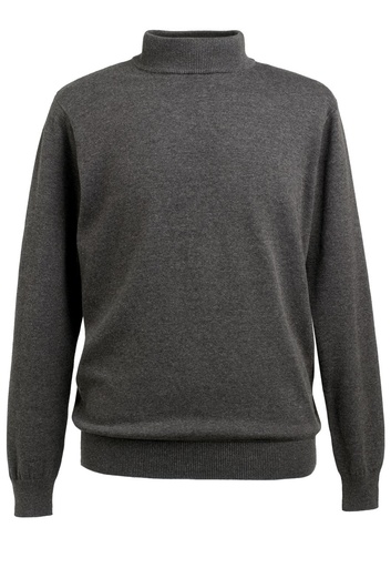 Franklin Turtleneck Jumper-Charcoal