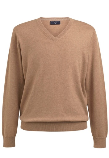 Berlin V Neck Jumper-Oatmeal
