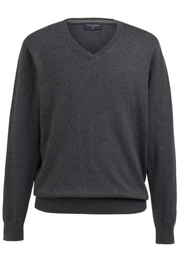 Berlin V Neck Jumper-Charcoal