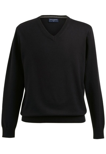Berlin V Neck Jumper-Black