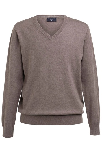Berlin V Neck Jumper-Taupe