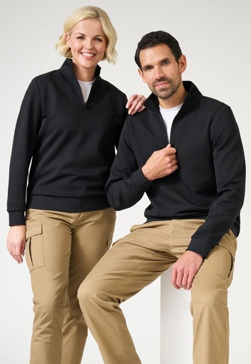Oakland 1/4 Zip Sweatshirt-Black