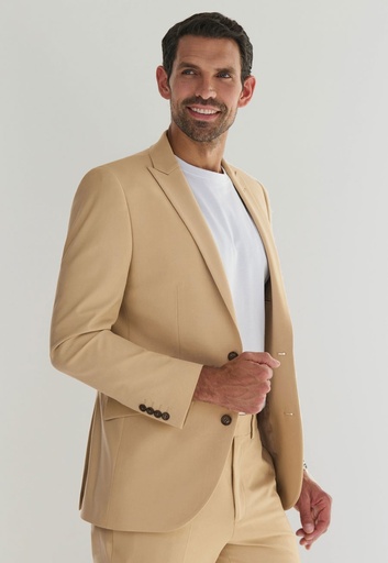 William Tailored Fit Jacket-Sand
