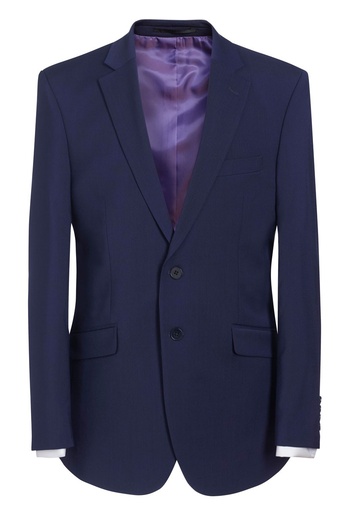 Avalino Tailored Fit Jacket-Mid Blue