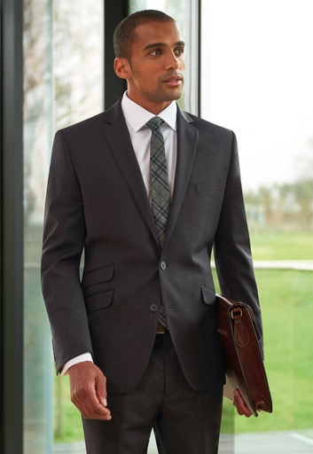 Cassino Slim Fit Jacket-Charcoal